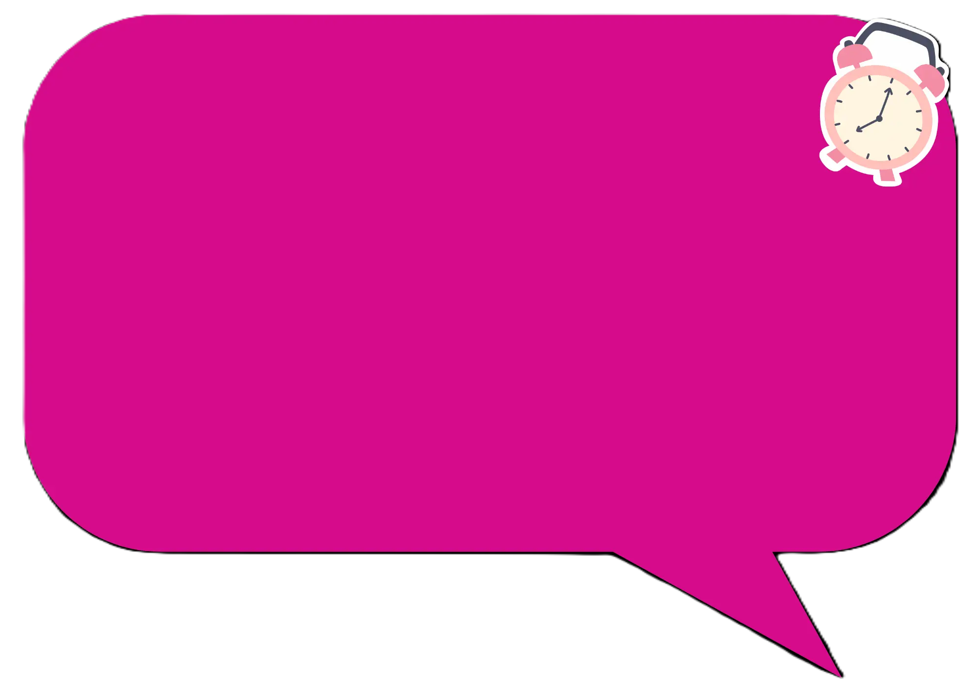 WEBP bocadillo lila reloj